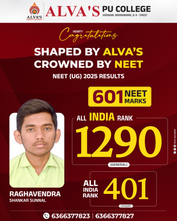 Alva's PU College | Raghavendra Shankar Sunnal | NEET UG 2025