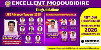 EXCELLENT MOODUBIDIRE | JEE AND NEET TOP SCORERS